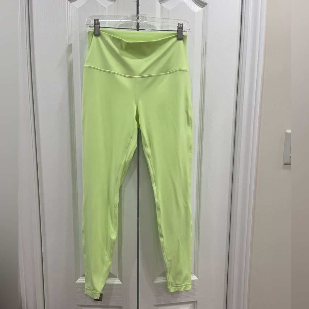 Lululemon - Lime Green High-Waisted Athletic Casual Leggings in Size 10